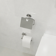 Держатель туалетной бумаги Fixsen Comfort Chrome FX-85010 с крышкой Хром-2