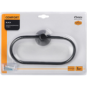 Кольцо для полотенец Fixsen Comfort Black FX-86011 Черное матовое-1