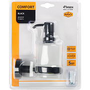 Дозатор для жидкого мыла Fixsen Comfort Black FX-86012 Черный матовый-1