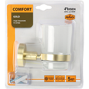 Стакан для зубных щеток Fixsen Comfort Gold FX-87006 Золото-сатин-1