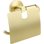 Держатель туалетной бумаги Fixsen Comfort Gold FX-87010 с крышкой Золото матовое