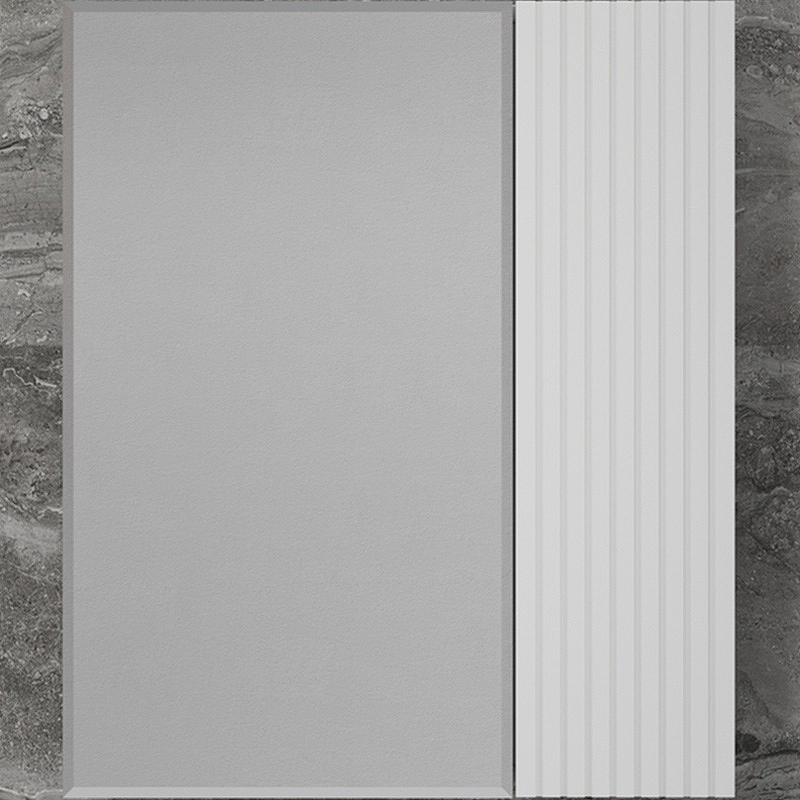 Зеркальный шкаф Style Line Стокгольм 60 ЛС-00002318 Белый рифленый софт зеркальный шкаф 60х73 см белый глянец style line волна lc 00000121