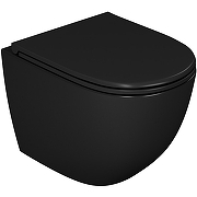Комплект унитаза с инсталляцией D&K Matrix DS1392502 Черный с сиденьем Микролифт и Черной клавишей смыва-1