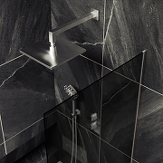 Шторка на ванну Maybah Glass MGV-82-5у 800x1400 в узком профиле Хром матовый стекло графитовое-3