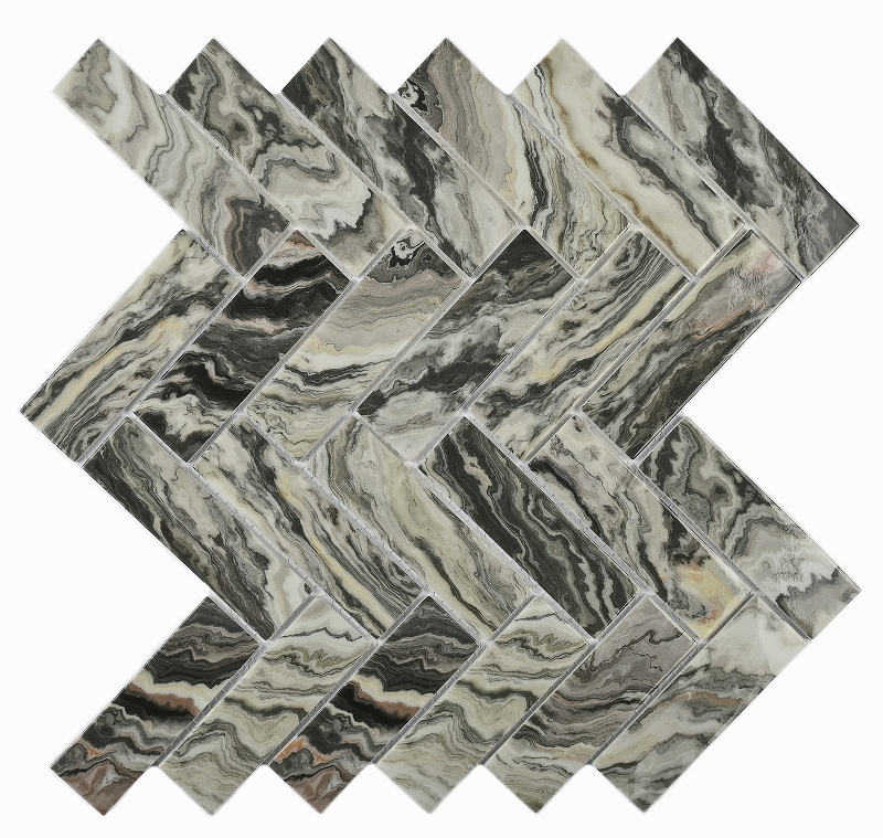 Мозаика Bonaparte Стеклянная Hadar Grey 26,8х26,8 см - фото 1
