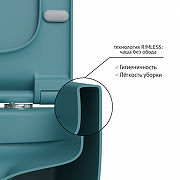 Унитаз Berges Ego XL 082140 подвесной Темно-синий матовый с сиденьем Микролифт-3