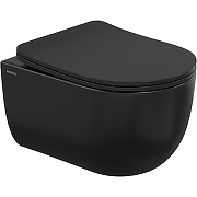Комплект унитаза Berges Ventas Black с инсталляцией Novum 043324 Черный с сиденьем Микролифт и Черной Soft touch клавишей смыва-1