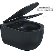 Комплект унитаза Berges Ventas Black с инсталляцией Novum 043326 Черный с сиденьем Микролифт и Черной Soft touch клавишей смыва-3
