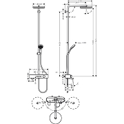 Душевая система Hansgrohe Pulsify S Showerpipe 260 1jet 24230000 с термостатом Хром-3