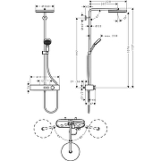 Душевая система Hansgrohe Pulsify S Showerpipe 260 1jet 24220000 с термостатом Хром-3