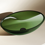 Раковина-чаша Abber Kristall 50 AT2802Emerald Зеленая