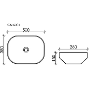 Раковина-чаша Ceramicanova Element 50 CN5031 Белая-6