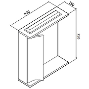 Зеркало со шкафом AM.PM Like 65 L M80MPL0651WG с подсветкой Белый-9