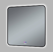 Зеркало Grossman Elegans-норма Black 80 1780802 с подсветкой Черное с сенсорным выключателем и подогревом-1