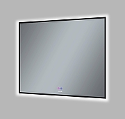 Зеркало Grossman Pragma-норма Black 90 1890802 с подсветкой Черное с сенсорным выключателем и подогревом-1