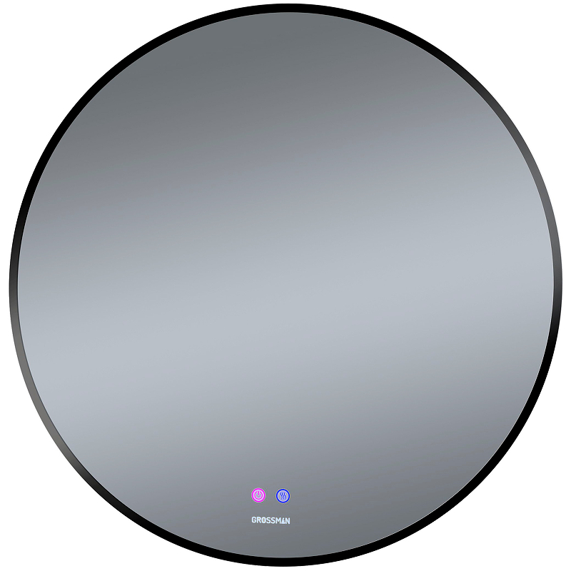 цена Зеркало Grossman Cosmo-норма Black 70 1970702 с подсветкой Черное с сенсорным выключателем и подогревом