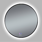 Зеркало Grossman Cosmo-норма Black 70 1970702 с подсветкой Черное с сенсорным выключателем и подогревом-1