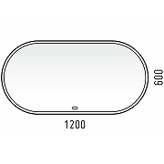 Зеркало Corozo Европа 120 LED SD-00000842 с подсветкой с сенсорным выключателем-3