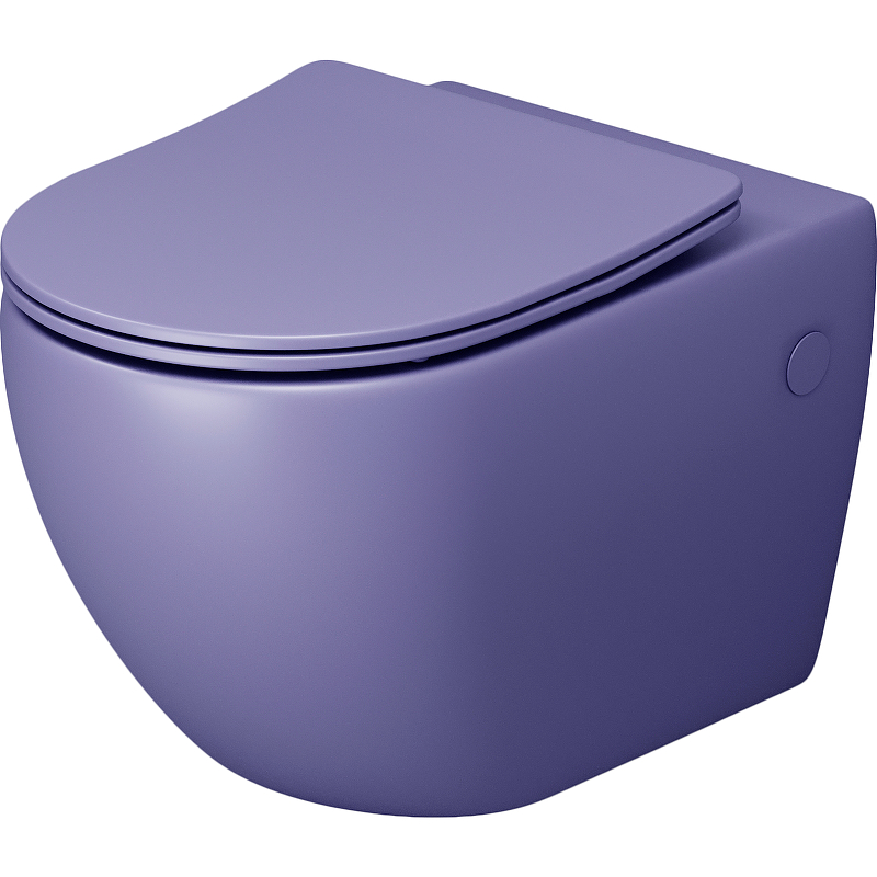 Унитаз Grossman Color GR-4411LIMS подвесной Фиолетовый матовый с сиденьем Микролифт унитаз подвесной grossman color фиолетовый матовый безободковый gr 4411lims