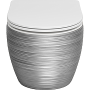Унитаз Grossman Color GR-4411SWS подвесной Серебро Белый с сиденьем Микролифт-1