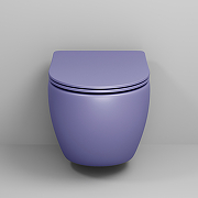Унитаз Grossman Color GR-4455LIMS подвесной Фиолетовый матовый с сиденьем Микролифт-4