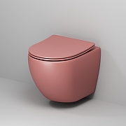 Унитаз Grossman Color GR-4455PIMS подвесной Розовый матовый с сиденьем Микролифт-5