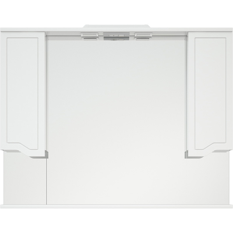Зеркало со шкафом Corozo Мирра 105/С SD-00001545 с подсветкой Белое с механическим выключателем зеркало со шкафом corozo лорена 65 sd 00000295 с подсветкой лайн белое