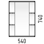 Зеркало Corozo Орион 55-2 SD-00001547 Белое-4