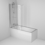 Шторка на ванну Damixa Skyline 80х140 DX35WBS-D7W1-150MT профиль Хром стекло прозрачное-3
