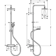 Душевая система Hansgrohe Vernis Shape Showerpipe 26319000 с термостатом Хром-3