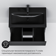 Комплект мебели для ванной AM.PM Gem 75 BK90GN подвесной Черный матовый со смесителем для раковины и аксессуарами-11
