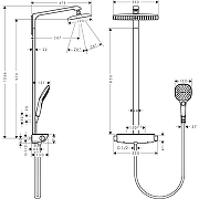 Душевая система Hansgrohe Raindance E Showerpipe 27286000 с термостатом Хром-4