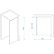 Душевая перегородка RGW Walk In WA-002W 120 35100212-15 профиль Белый стекло прозрачное-2