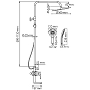 Душевая система WasserKRAFT A166.116.101.010.CH Хром-12