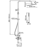 Душевая система WasserKRAFT A166.116.137.010.CH Хром-12