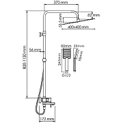 Душевая система WasserKRAFT A177.119.141.010.CH Хром-11
