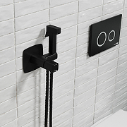 Гигиенический душ со смесителем WasserKRAFT Nuthe 9138 Черный матовый-2