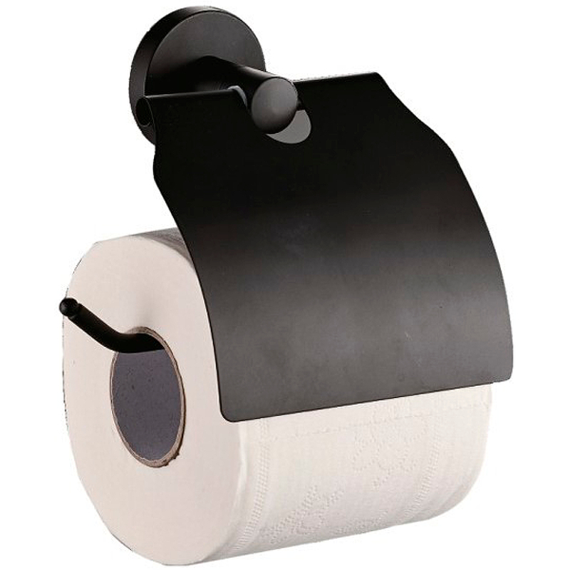 Держатель туалетной бумаги D-Lin D240111 с крышкой Черный матовый