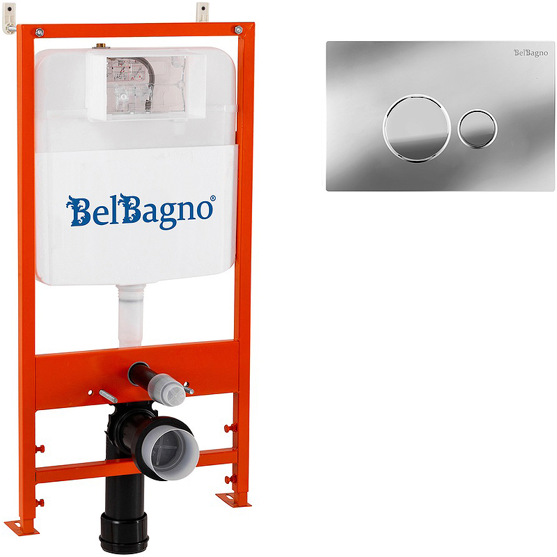 Инсталляция BelBagno BB026/BB081CR с клавишей смыва Хром глянцевый инсталляция belbagno bb026 bb041cr с клавишей смыва хром глянцевый