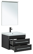 Комплект мебели для ванной Aquanet Верона New 58 281103 подвесной Черный матовый-5