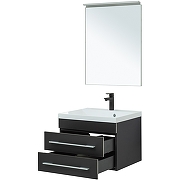 Комплект мебели для ванной Aquanet Верона New 58 281103 подвесной Черный матовый-4