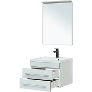 Комплект мебели для ванной Aquanet Верона New 58 281102 подвесной Белый матовый-5