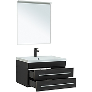 Комплект мебели для ванной Aquanet Верона New 75 281105 подвесной Черный матовый-3