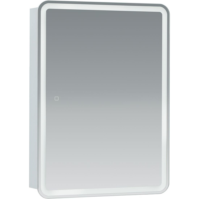 Зеркальный шкаф Aquanet Оптима 60 311860 с подсветкой Белый зеркальный шкаф aquanet оптима 80 311862 с подсветкой белый