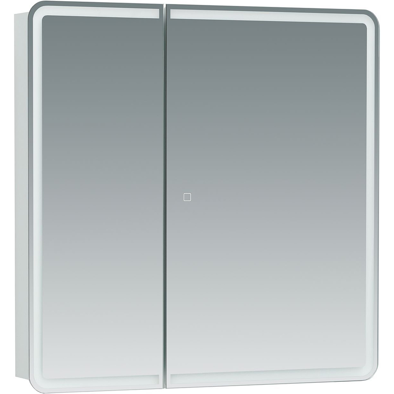 Зеркальный шкаф Aquanet Оптима 80 311862 с подсветкой Белый зеркальный шкаф aquanet латина 80 179635 белый