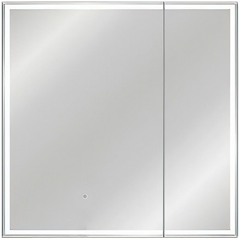 Зеркальный шкаф Style Line Квартет 80 СС-00002375 с подсветкой Белый зеркальный шкаф style line каре 50 сс 00002302 с подсветкой белый с сенсорным выключателем