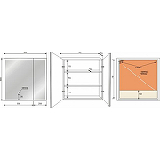 Зеркальный шкаф Style Line Квартет 80 СС-00002375 с подсветкой Белый-1