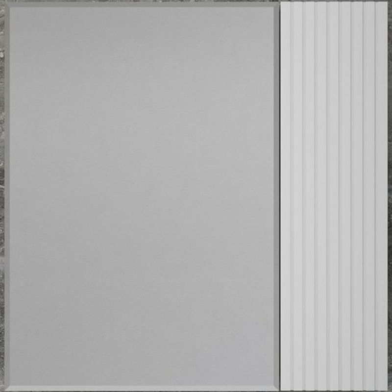 Зеркальный шкаф Style Line Стокгольм 70 ЛС-00002322 Белый рифленый софт
