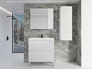Зеркальный шкаф Style Line Стокгольм 70 ЛС-00002322 Белый рифленый софт-4