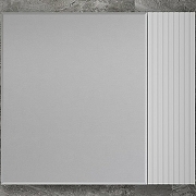 Зеркальный шкаф Style Line Стокгольм 80 ЛС-00002324 Белый рифленый софт